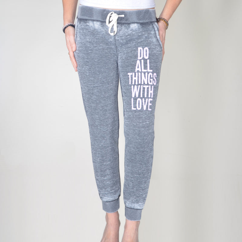 Do All Things With Love  -   Burnout Jogger Pants