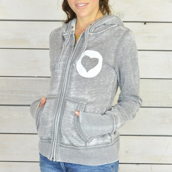 Peace In, Peace Out.  Super-Soft Fleece Zip Hoodie