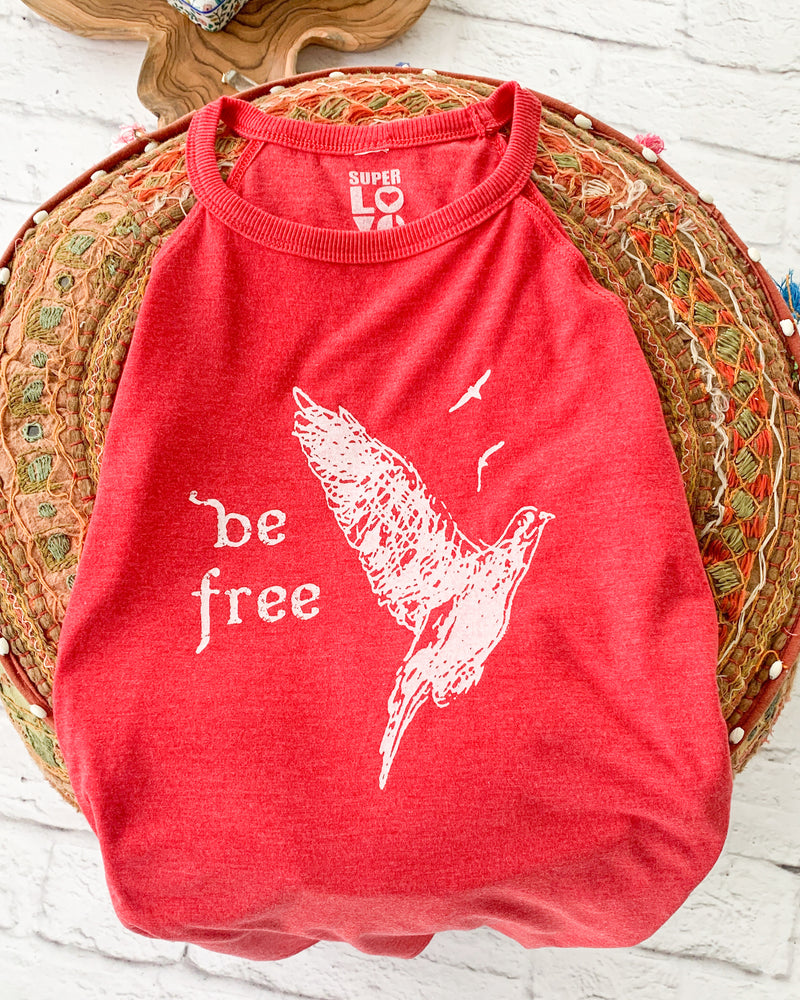 Be Free - Red Heather Halter Tank