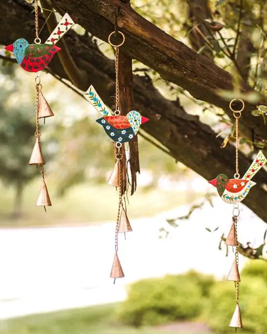 Hand Painted Enamel Bird Chime
