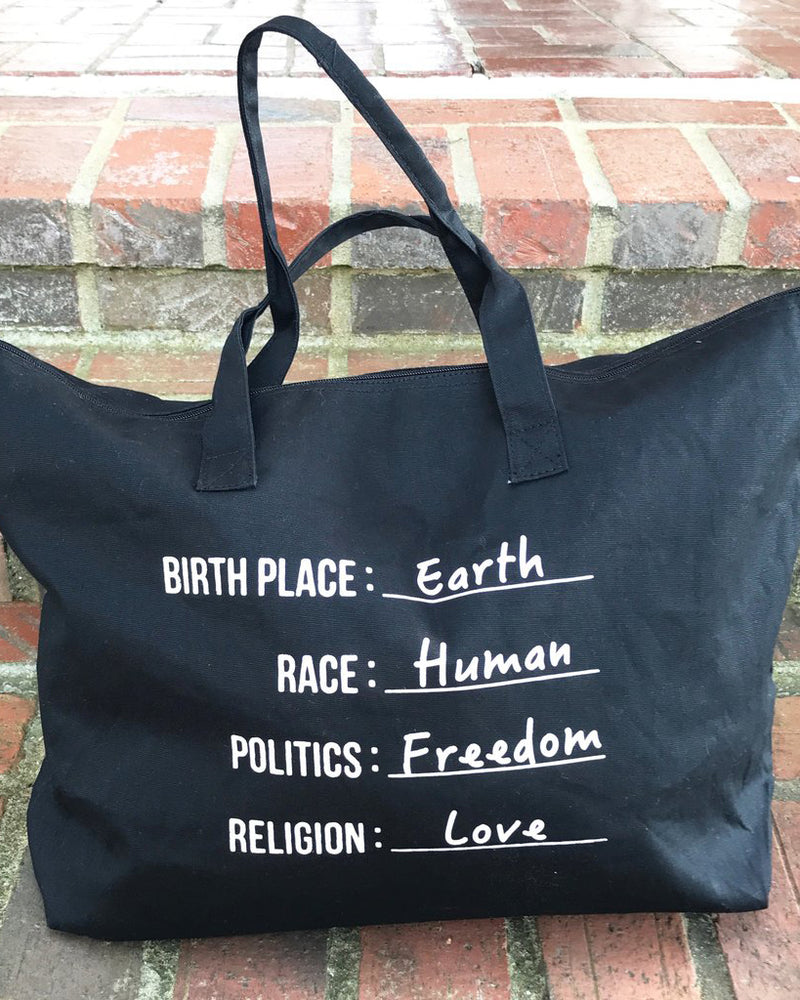 Citizen of Earth  - Black Carry All Bag