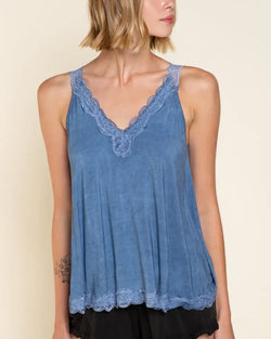 Blueberry Lacey Swing Tank