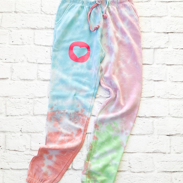 Half colored store sweatpants