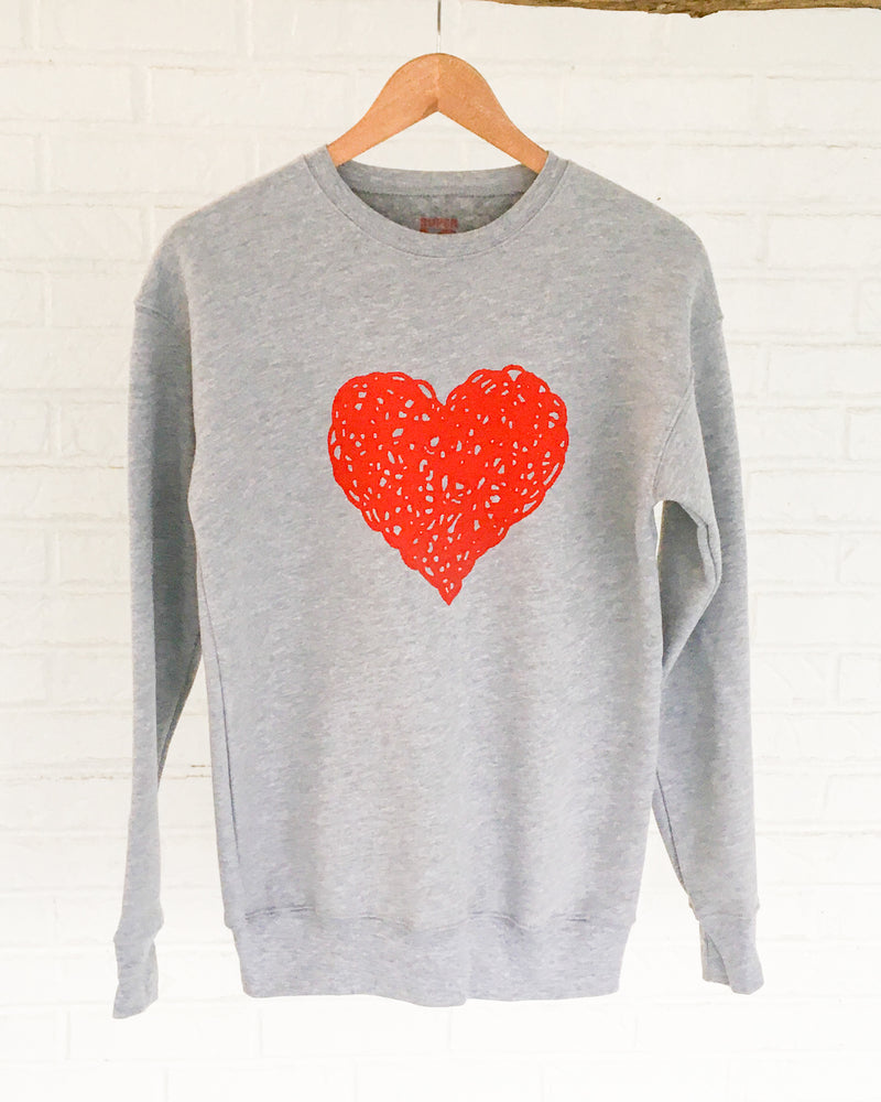 HEART - Heather Grey Unisex Sweatshirt