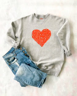 HEART - Heather Grey Unisex Sweatshirt