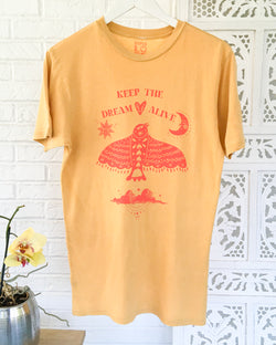 KEEP THE DREAM ALIVE -  Cotton Unisex Mineral Wash Tee