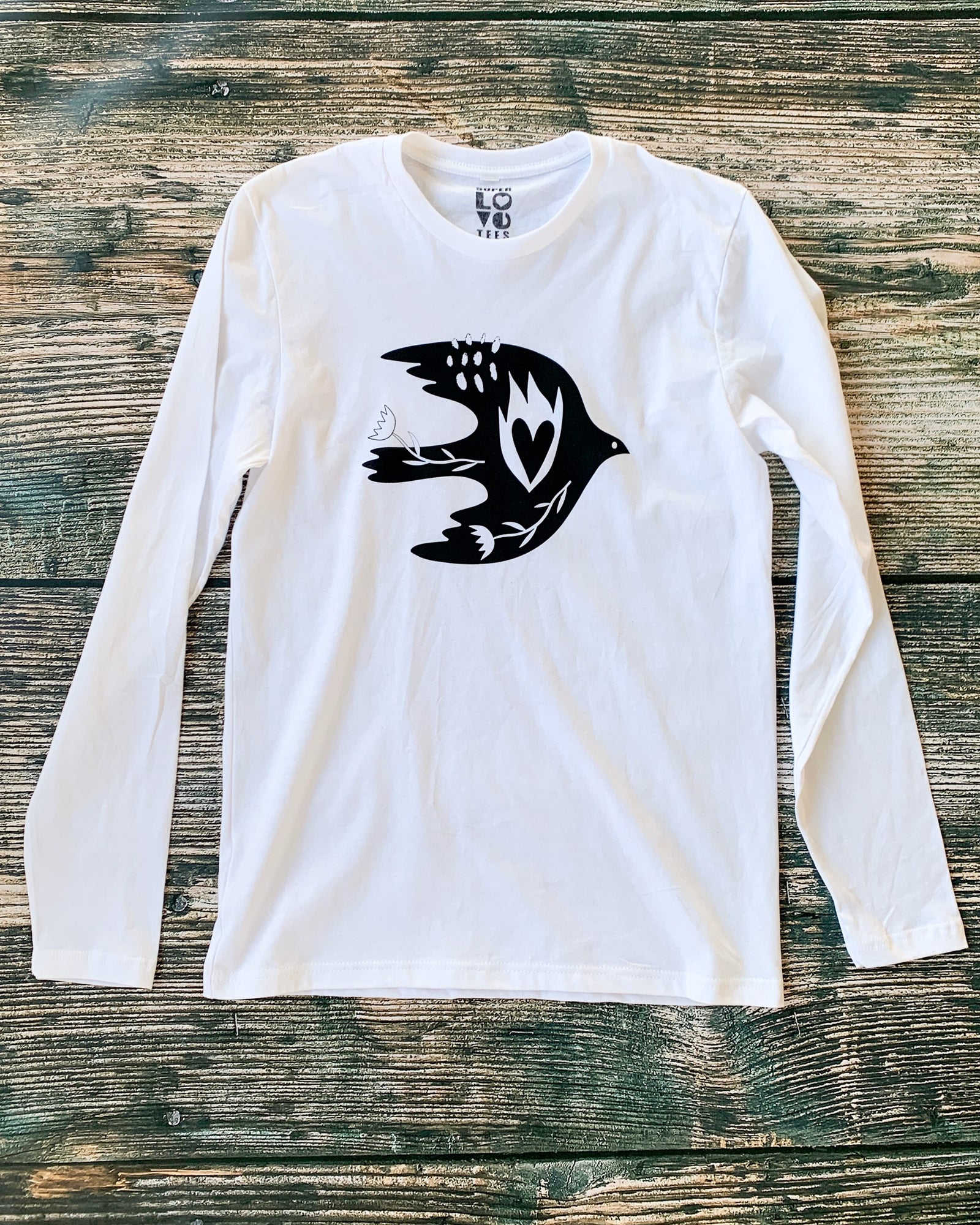 LOVE DOVE - COTTON UNISEX LONG SLEEVE TEE – SuperLoveTees