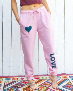 Pink LOVE Sweatpants