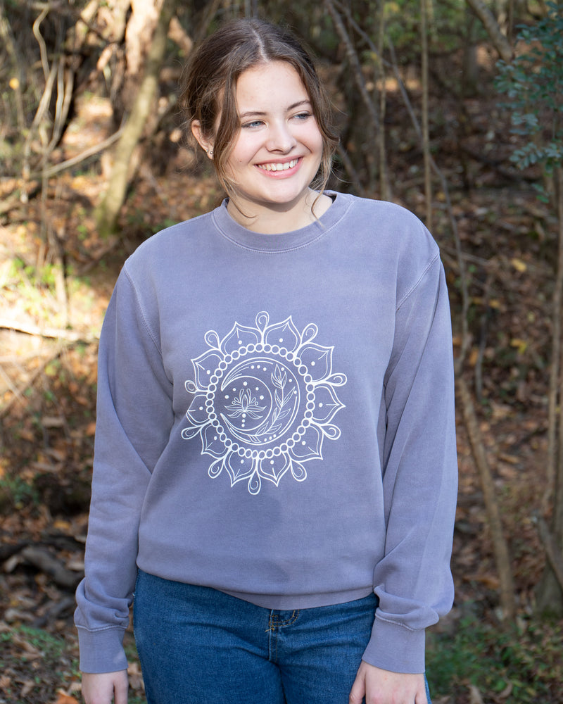 Moon Mandala - Dusty Plum Sweatshirt