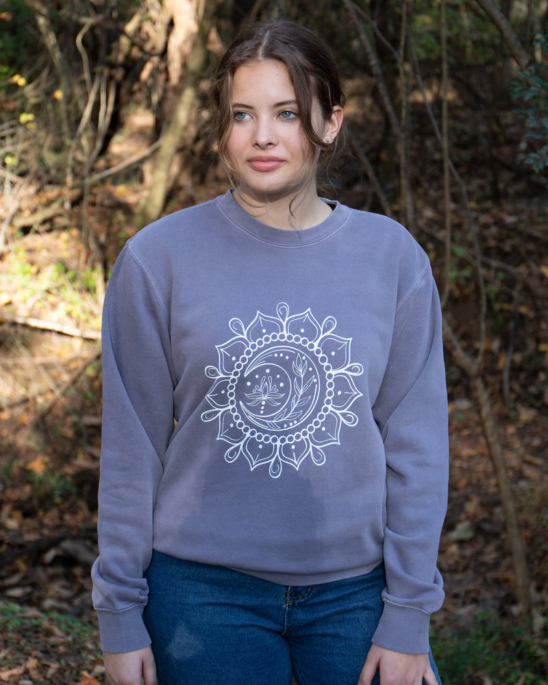 Moon Mandala - Dusty Plum Sweatshirt