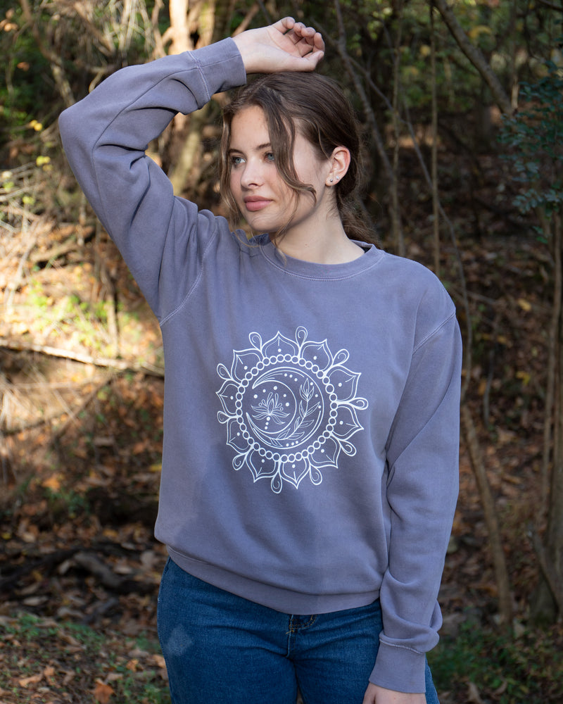 Moon Mandala - Dusty Plum Sweatshirt