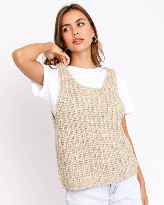 Multicolor Chunky Knitted Vest