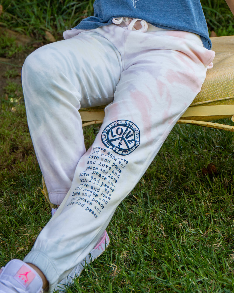 Peace & Love - Tye Dye French Terry Jogger Pants