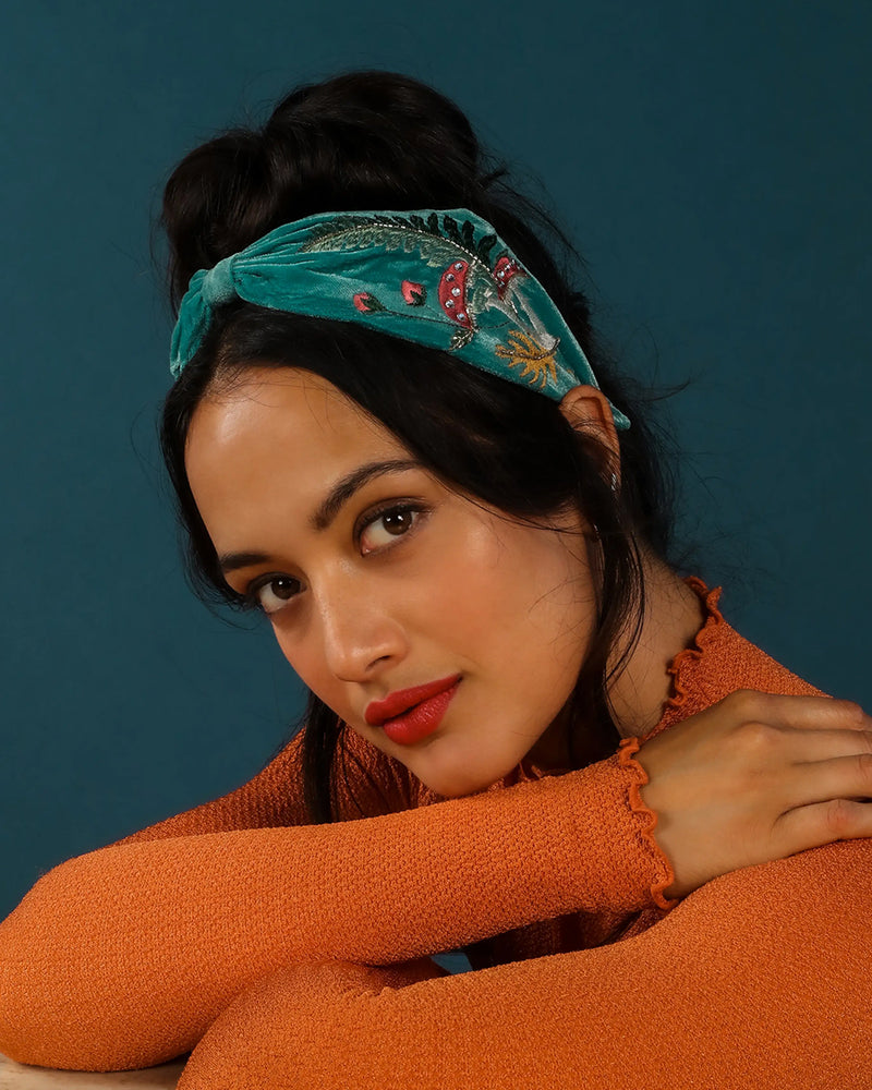 Embroidered Toadstool Headband
