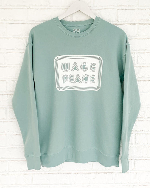 WAGE PEACE - Fresh Sage Unisex Sweatshirt
