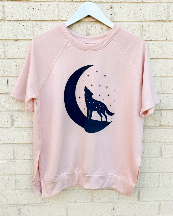 Wolf and Moon French Terry Short Sleeve