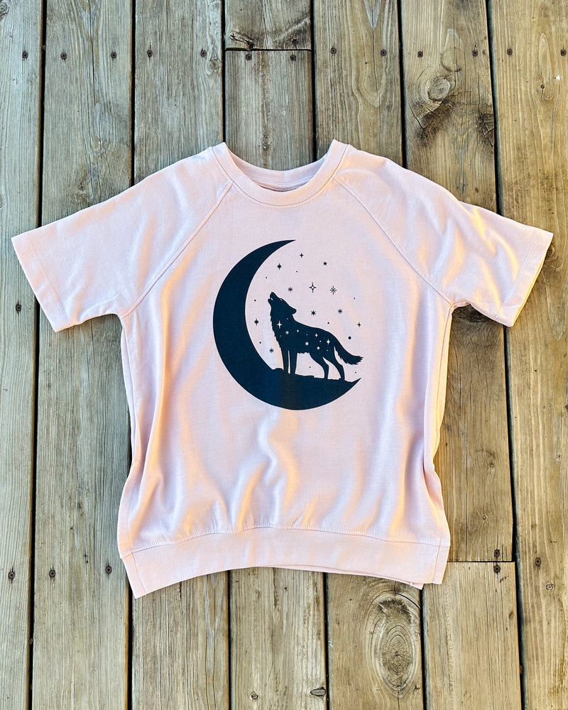 Wolf and Moon French Terry Short Sleeve