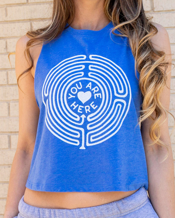You Are Here Labyrinth - Royal Racer Back Tank